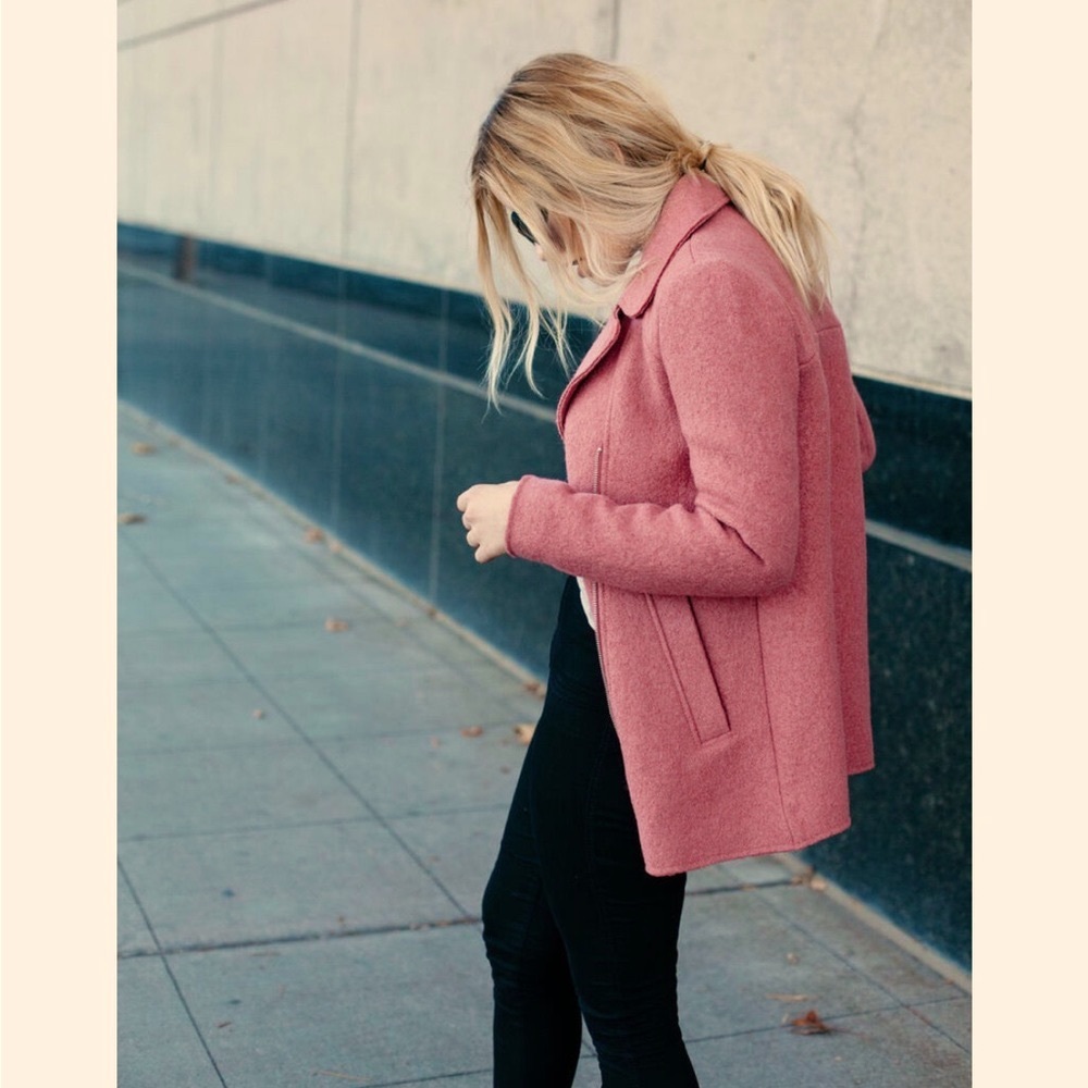 ZARA Mauve Pink Wool Jacket